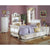 ACME Pearl Pearl White & Gold Brush Accent Twin Bed Model 01010T