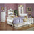 ACME Pearl Pearl White & Gold Brush Accent Twin Bed Model 01010T