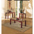 ACME Bologna Brown Marble & Brown Cherry End Table Model 07373A