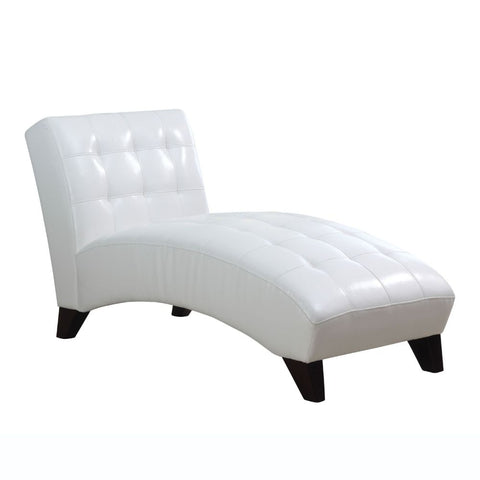 ACME Anna White PU Chaise Model 15037