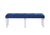 ACME Varian Blue Velvet & Mirrored Bench Model 26157