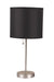 ACME Vassy Black Shade & Brush Silver Table Lamp Model 40044