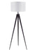 ACME Glynn White & Black Floor Lamp Model 40205