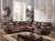 ACME Brax 2-Tone Brown Leather-Gel Sectional Sofa Model 52070