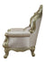 ACME Gorsedd Fabric & Antique White Chair Model 52442