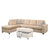 ACME Belville Beige Velvet Sectional Sofa Model 52705