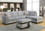 ACME Belville Gray Velvet Sectional Sofa Model 52710