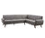 ACME Essick Light Gray Linen Sectional Sofa Model 52765