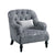 ACME Gaura Pattern Gray Velvet Chair Model 53092