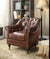 ACME Aberdeen Vintage Dark Brown Top Grain Leather Chair Model 53627