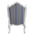 ACME Ciddrenar Fabric & White Finish Chair Model 54312