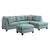 ACME Laurissa Light Teal Linen Sectional Sofa Model 54395