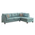 ACME Laurissa Light Teal Linen Sectional Sofa Model 54395