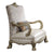 ACME Dresden II Pearl PU/Fabric & Gold Patina Accent Chair Model 54877