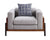 ACME Pelton Fabric & Walnut Chair Model 54892