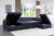 ACME Nekoda Navy Blue Fabric Sectional Sofa Model 55520
