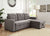 ACME Chambord Gray Fabric Sectional Sofa Model 55555