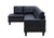 ACME Jeimmur Black PU Sectional Sofa Model 56465