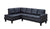 ACME Jeimmur Black PU Sectional Sofa Model 56465