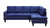 ACME Jeimmur Blue Linen Sectional Sofa Model 56480