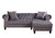 ACME Adnelis Gray Velvet Sectional Sofa Model 57325