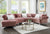 ACME Ninagold Pink Velvet Sectional Sofa Model 57360