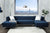 ACME Ezamia Navy Blue Velvet Sectional Sofa Model 57365