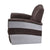 ACME Brancaster Retro Brown Top Grain Leather & Aluminum Accent Chair Model 59716