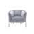 ACME Carlson Gray Velvet & Gold Accent Chair Model 59790