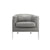 ACME Tiarnan Vintage Gray PU & Chrome Accent Chair Model 59811
