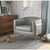 ACME Tiarnan Vintage Gray PU & Chrome Accent Chair Model 59811