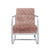 ACME Tasmine Peach Velvet & Chrome Accent Chair Model 59813