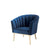 ACME Colla Midnight Blue Velvet & Gold Accent Chair Model 59815