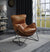 ACME Thurshan Aperol Top Grain Leather & Black Finish Accent Chair Model 59945