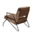 ACME Eacnlz Cocoa Top Grain Leather & Matt Iron Finish Accent Chair Model 59947