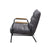 ACME Nignu Gray Top Grain Leather & Matt Iron Finish Accent Chair Model 59950