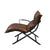 ACME Zulgaz Cocoa Top Grain Leather & Matt Iron Finish Accent Chair Model 59951