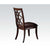 ACME Keenan Brown Microfiber & Dark Walnut Side Chair Model 60257