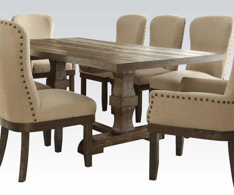 ACME Landon Salvage Brown Dining Table Model 60737