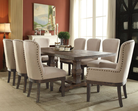 ACME Landon Salvage Brown Dining Table Model 60737