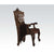 ACME Versailles 2-Tone Light Brown PU/Fabric & Cherry Oak Chair Model 61103
