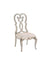 ACME Esteban Ivory Velvet & Antique Champagne Finish Side Chair Model 62202