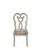 ACME Esteban Ivory Velvet & Antique Champagne Finish Side Chair Model 62202