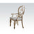 ACME Abelin Fabric & Antique White Chair Model 66063