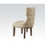 ACME Inverness Fabric & Salvage Oak Chair Model 66082