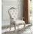 ACME Gorsedd Cream Fabric & Antique White Chair Model 67443