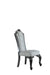 ACME House Delphine Two Tone Ivory Fabric, Beige PU & Charcoal Finish Side Chair Model 68832