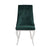 ACME Dekel Green Fabric & Stainless Steel Side Chair Model 70142