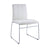 ACME Gordie White PU & Chrome Side Chair Model 70263
