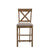 ACME Martha II Tan Linen & Weathered Oak Counter Height Chair Model 70832